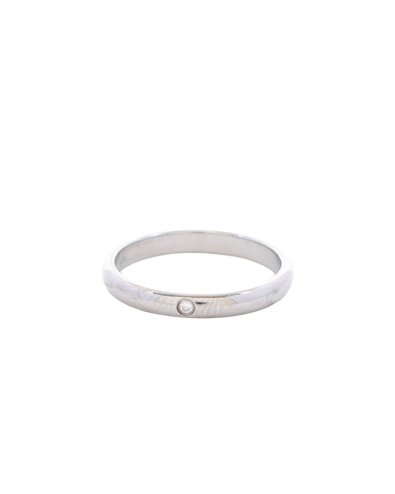 BA254052 CARTIER WEDDING RING 49 SILVER PLATINUM DIAMOND SHW SMS503