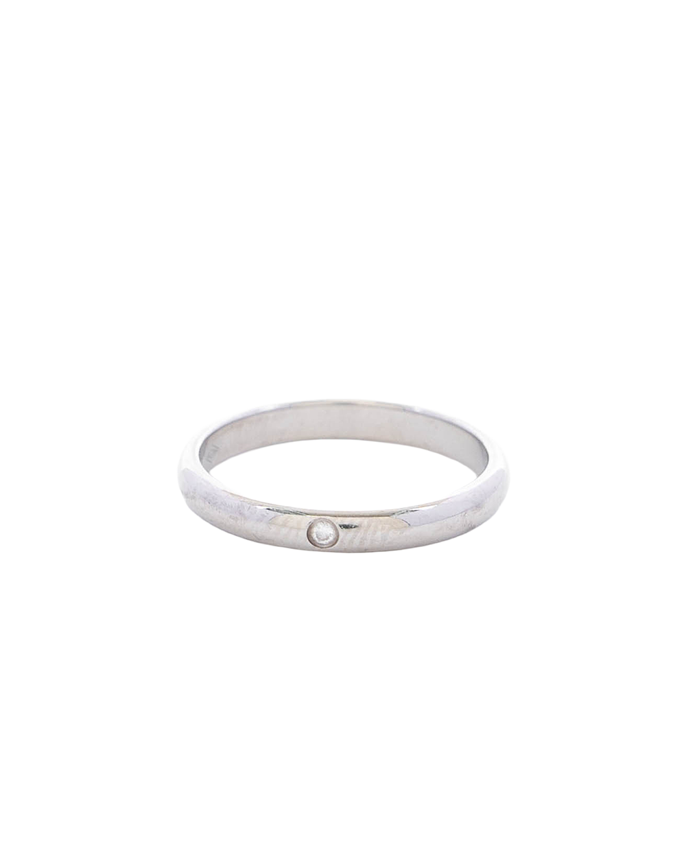 BA254052 CARTIER WEDDING RING 49 SILVER PLATINUM DIAMOND SHW SMS503