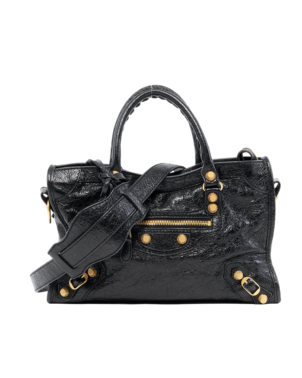 BA254085 BALENCIAGA CITY CLASSIC SMALL BLACK LAMB GHW 002123