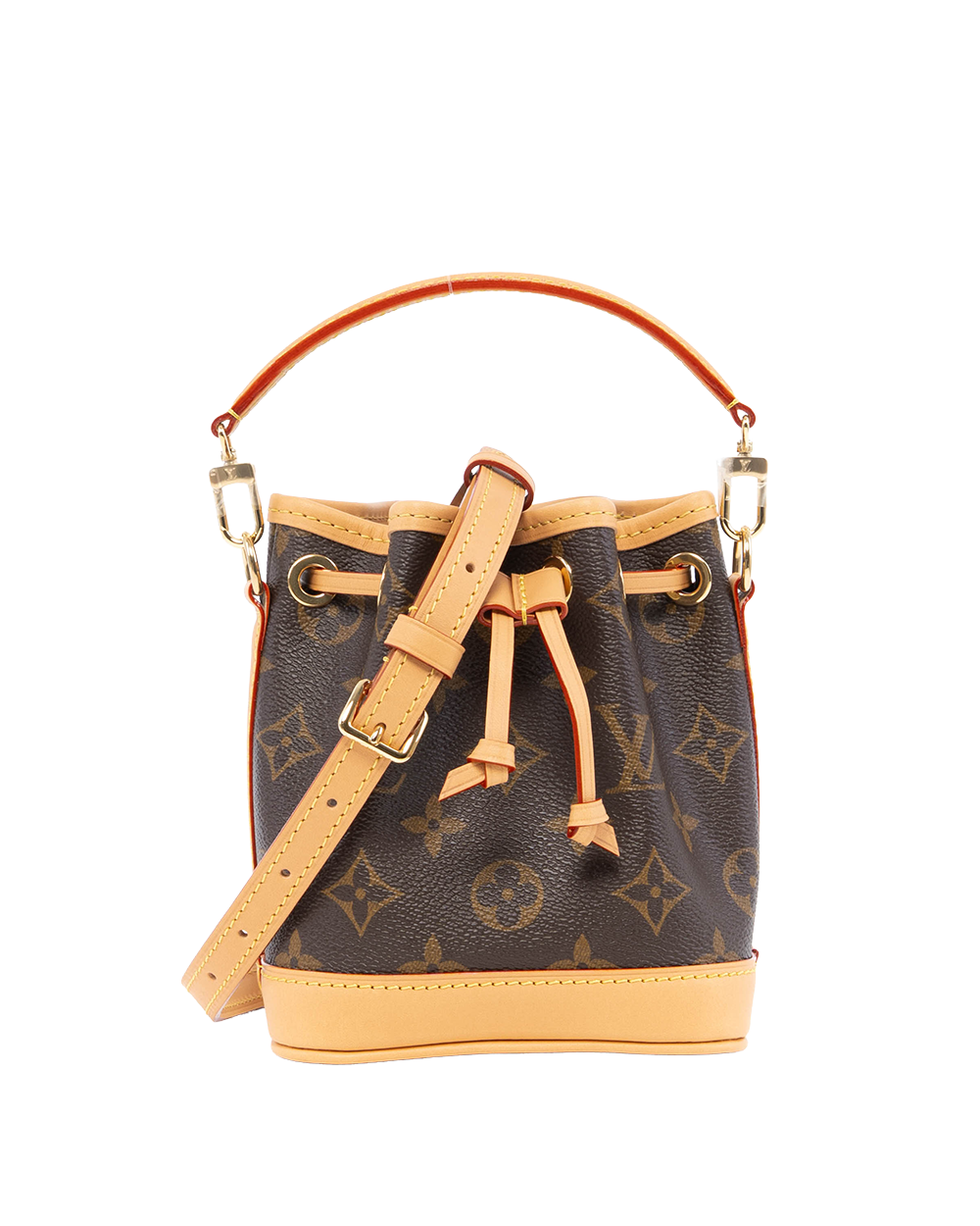 BA254128 NEW LV NANO NOE NANO BROWN MONOGRAM CANVAS GHW MICROCHIP