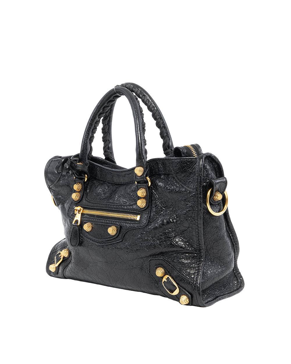 BALENCIAGA CITY CLASSIC SMALL BLACK LAMB GHW 002123 2236