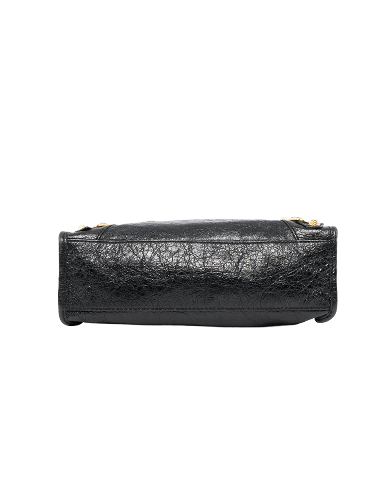 BALENCIAGA CITY CLASSIC SMALL BLACK LAMB GHW 002123 2242