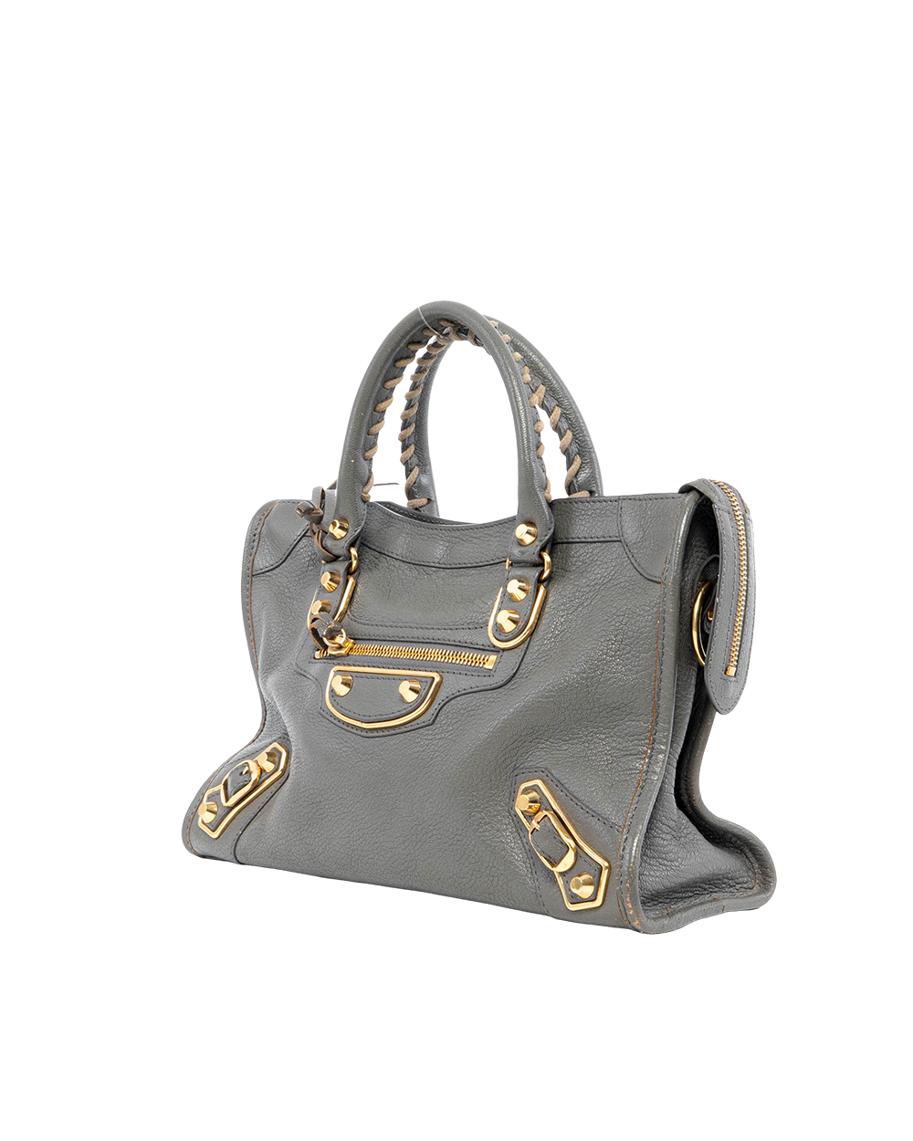 BALENCIAGA CITY CLASSIC SMALL GREY CALF GHW 432831 1360 C 002123 08142