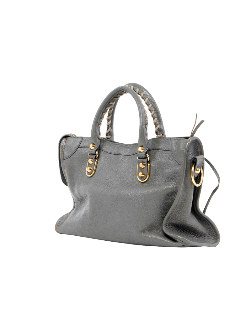 BALENCIAGA CITY CLASSIC SMALL GREY CALF GHW 432831 1360 C 002123 08143
