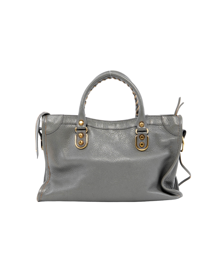 BALENCIAGA CITY CLASSIC SMALL GREY CALF GHW 432831 1360 C 002123 08144