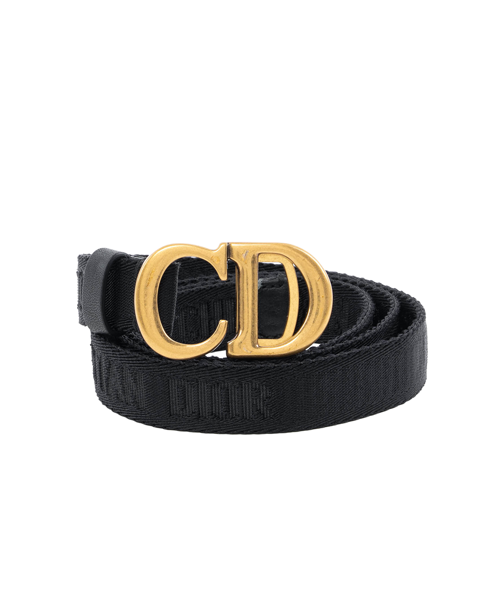 BB253903 DIOR CD BELT BLACK DENIM GHW