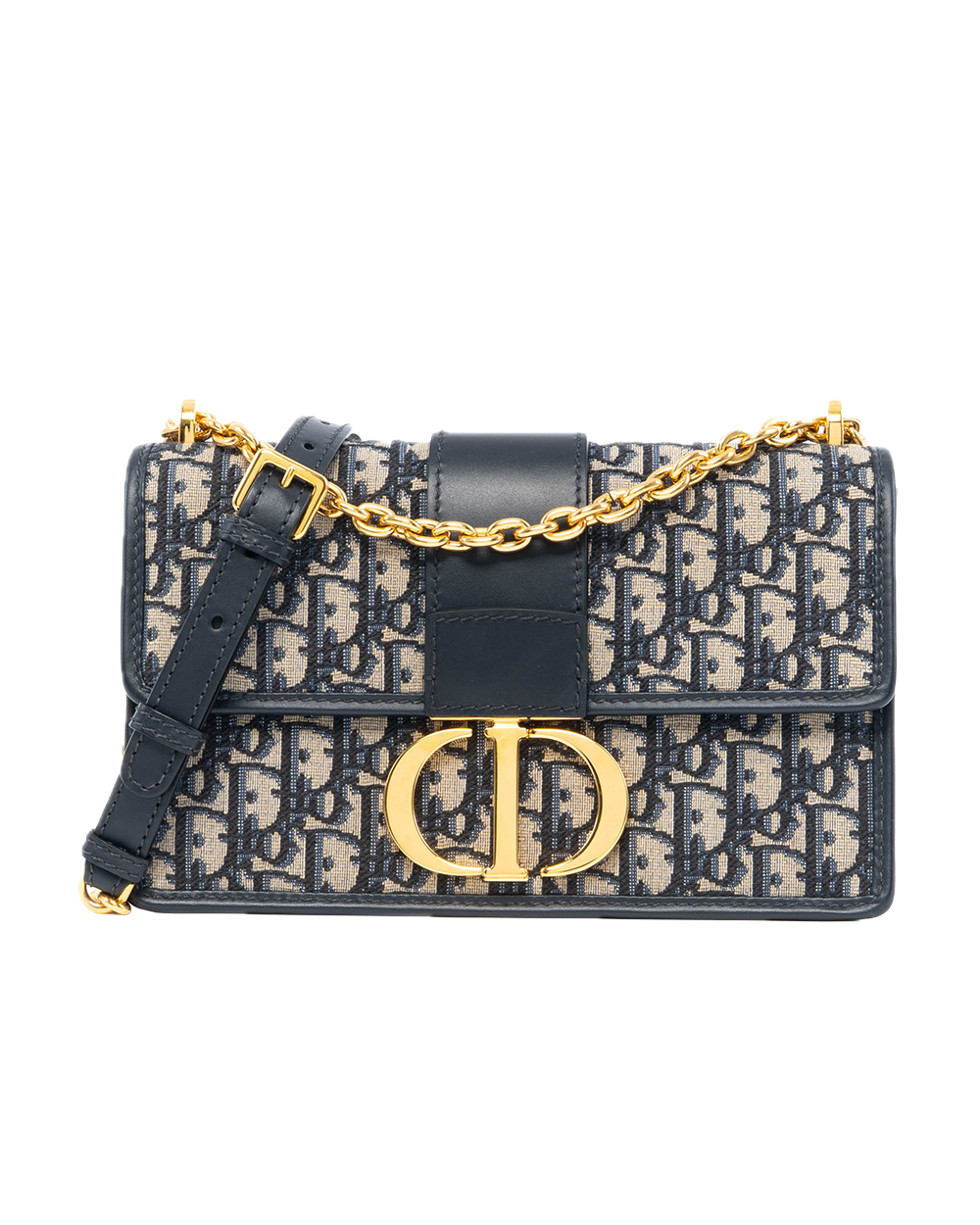 BB254029 DIOR 30 MONTAIGNE BAG BLUE OBLIQUE JACQUARD GHW 62 MA 0243