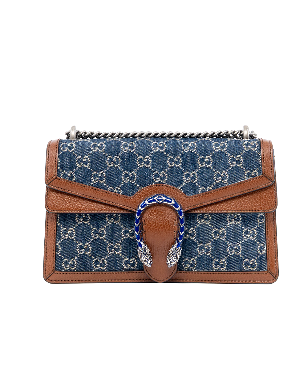 BB254033 GUCCI DIONYSUS SMALL BLUE BROWN GG MONOGRAM DENIM RHW 400249 520981