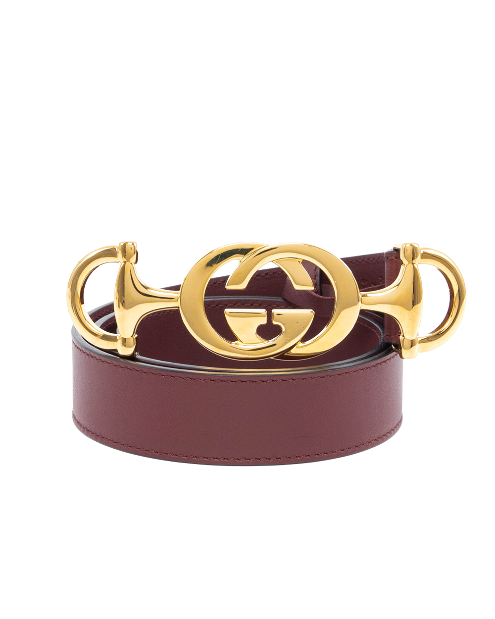 BB254044 GUCCI LEATHER BELT 75 RED BURGANDY LEATHER GHW 550122 525040