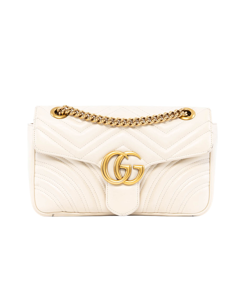 BB254046 GUCCI MARMONT 22 WHITE CALF GHW 443497 585795