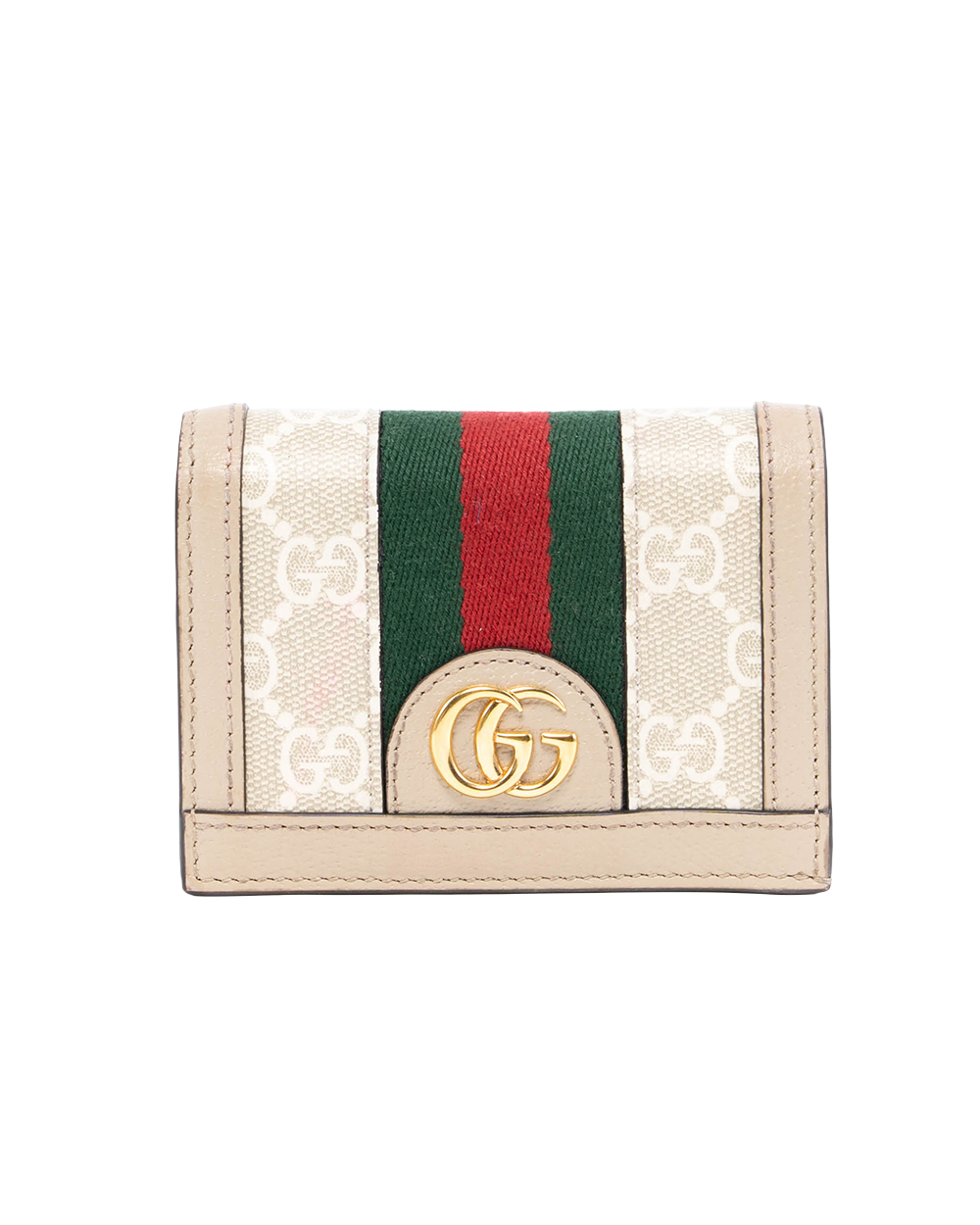 BB254058 GUCCI BI FOLD WALLET OPHIDIA SHORT BEIGE GG MONOGRAM CANVAS GHW 523155 0416