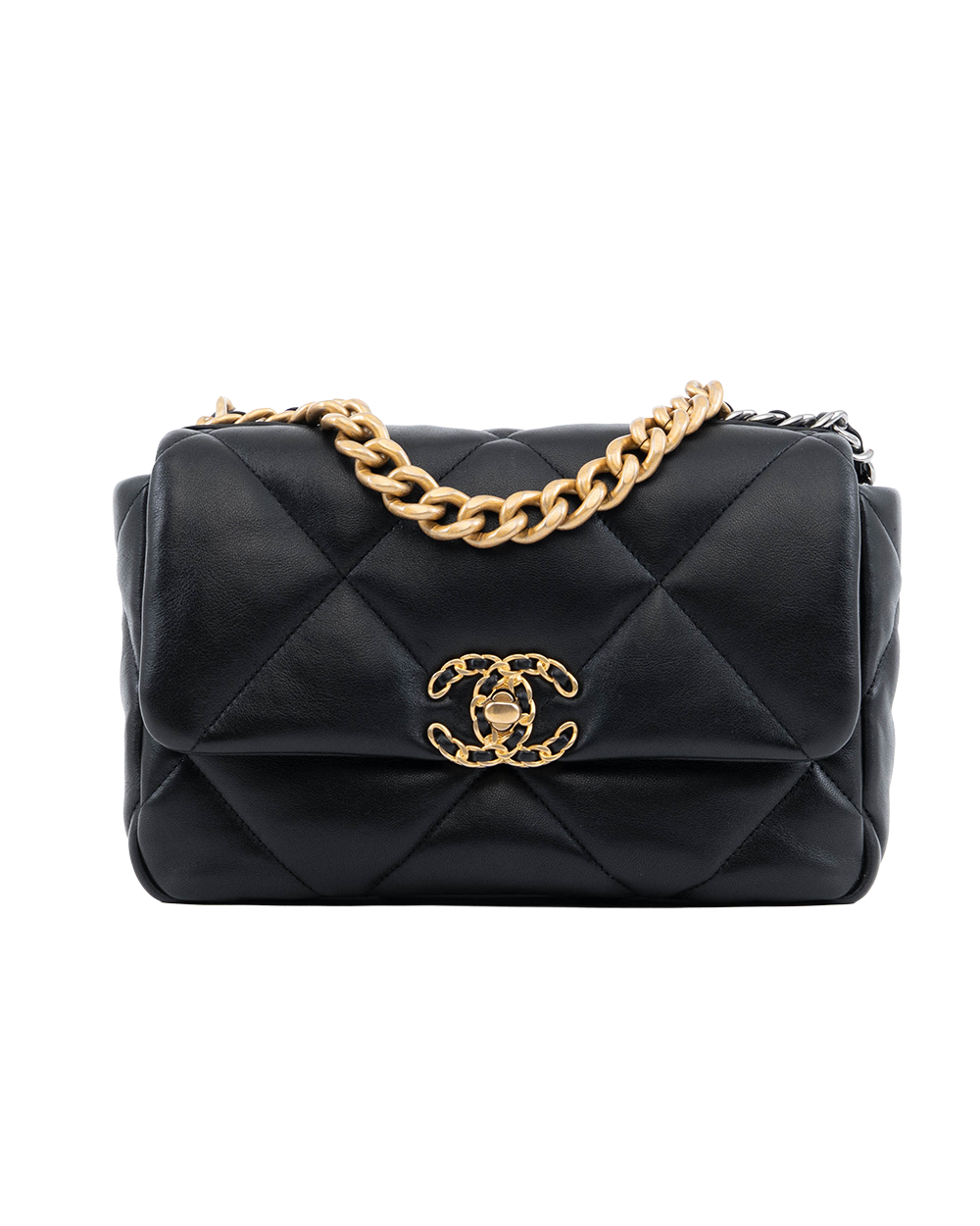 BB254104 CHANEL FLAP 19 26 BLACK LAMB GHW 31081368