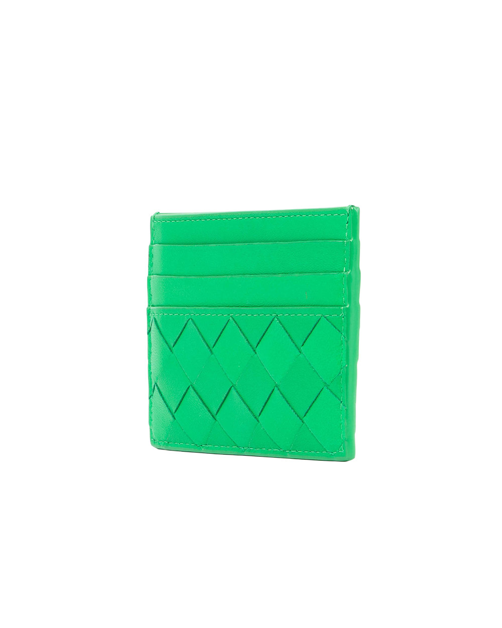 BOTTEGA CARD SLOT SHORT GREEN CALF 1292