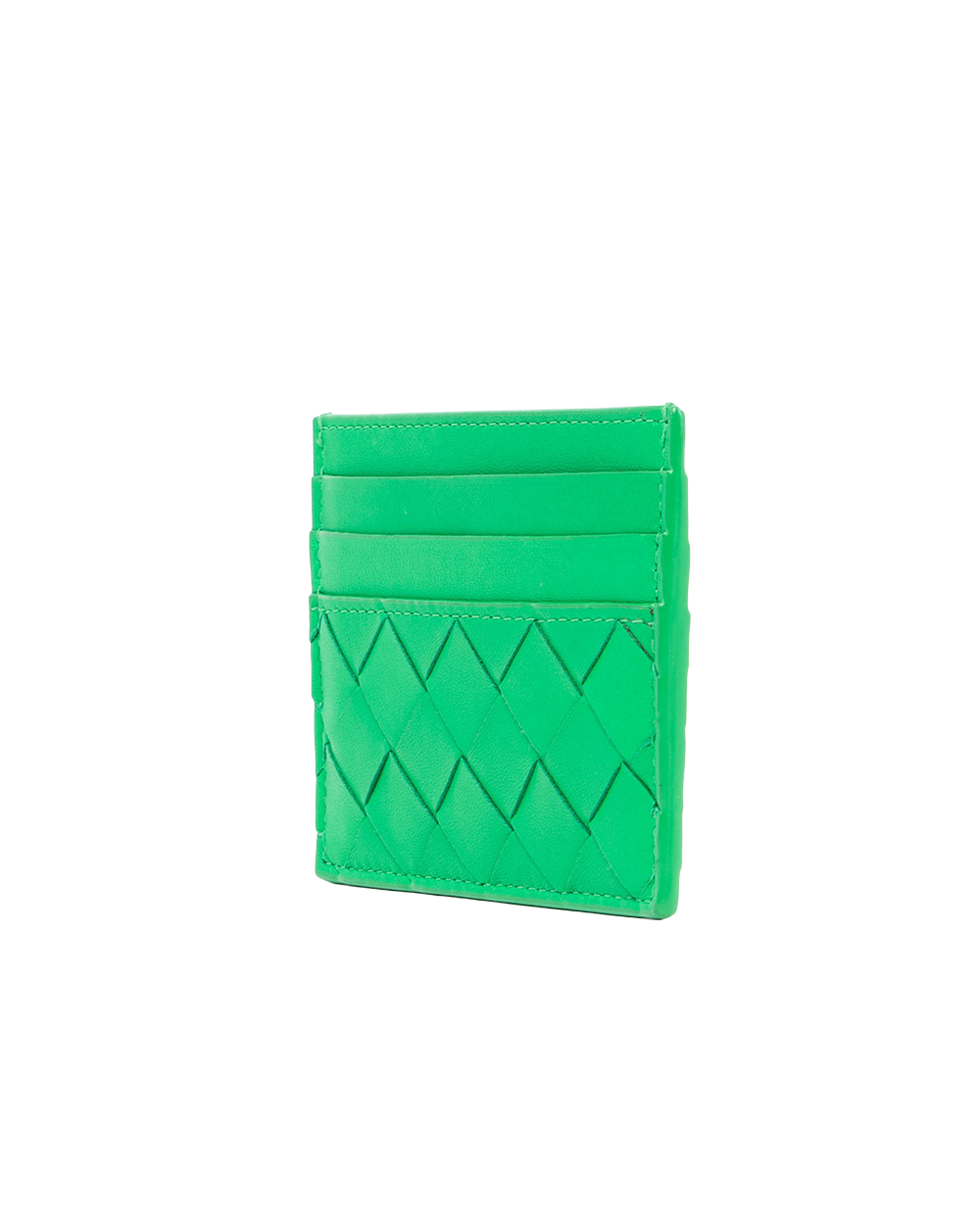 BOTTEGA CARD SLOT SHORT GREEN CALF 1293