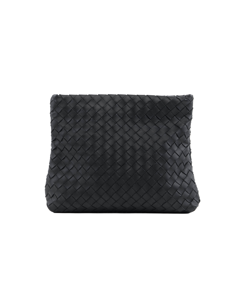 BOTTEGA POUCH CLUTCH BLACK CALF SHW 2289