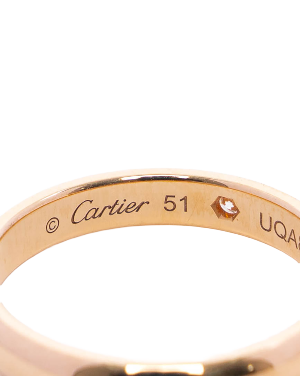 CARTIER C DE CARTIER RING 51 1 DIAMOND RGHW UQA824 2376