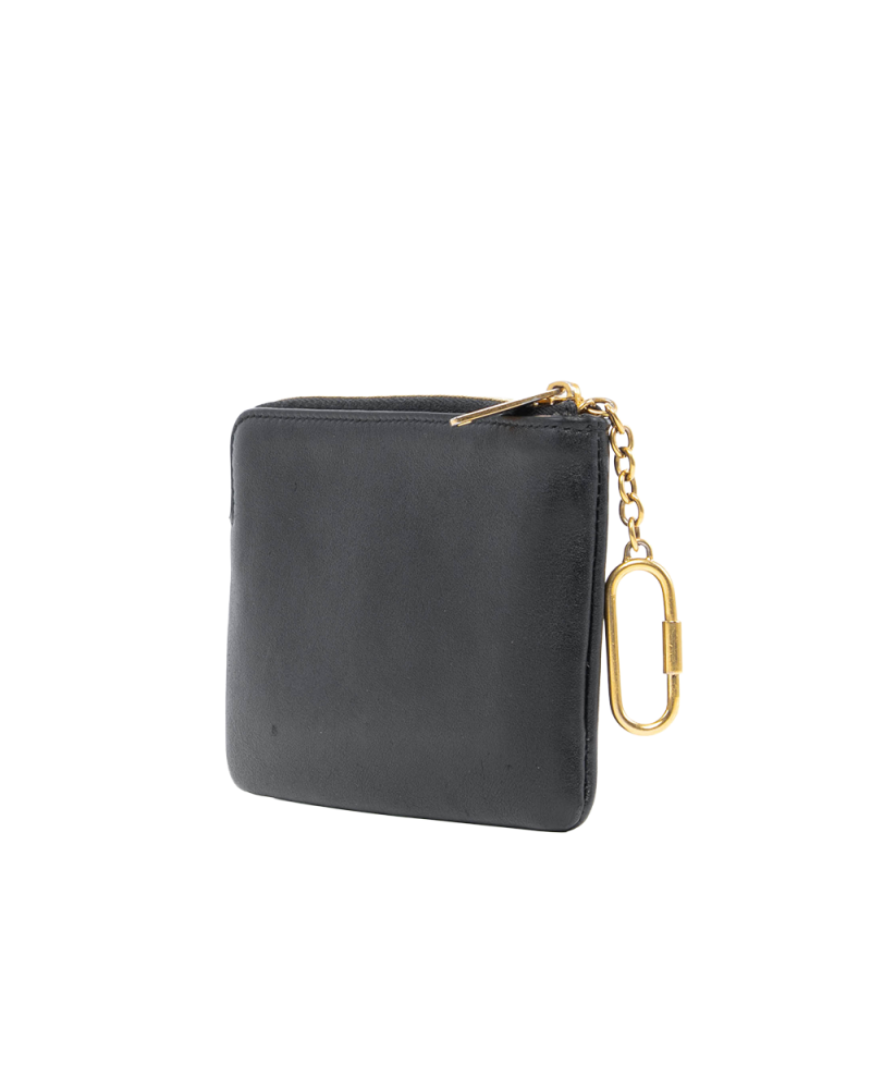 CELINE COIN PURSE CUIR TRIOMPHE BLACK CALF GHW F LE 1262 0223
