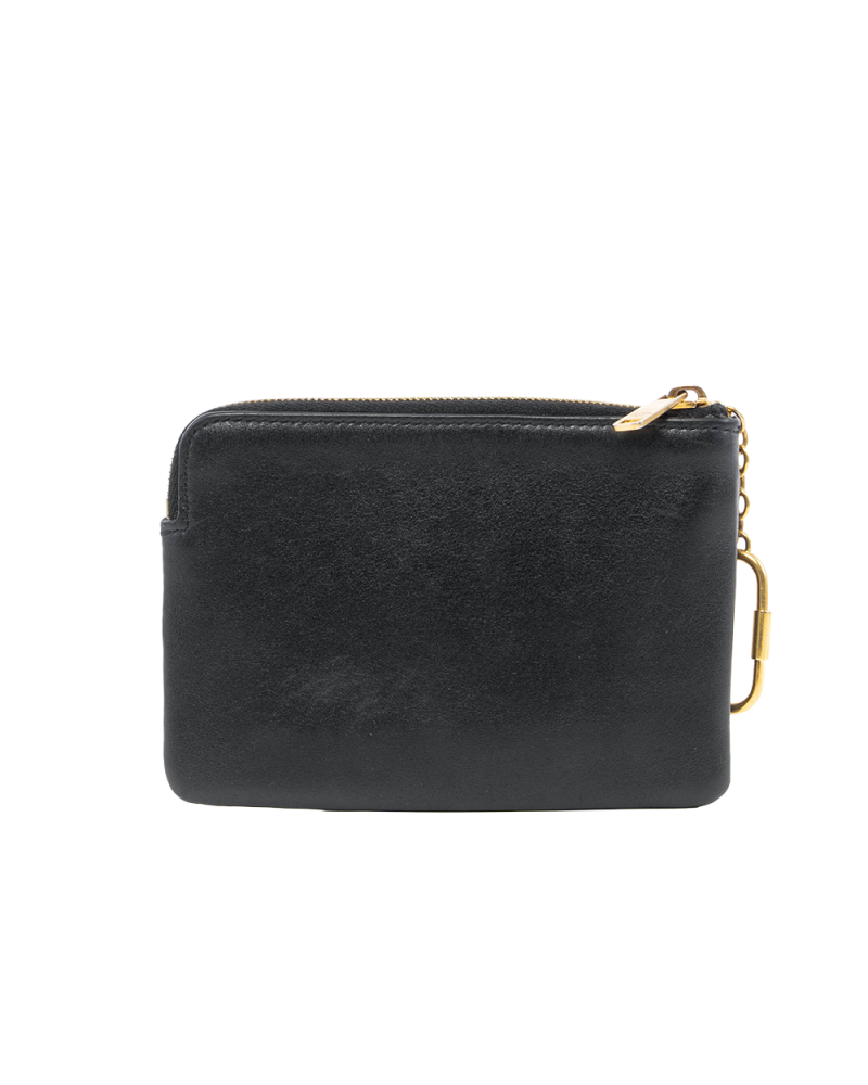 CELINE COIN PURSE CUIR TRIOMPHE BLACK CALF GHW F LE 1262 0224