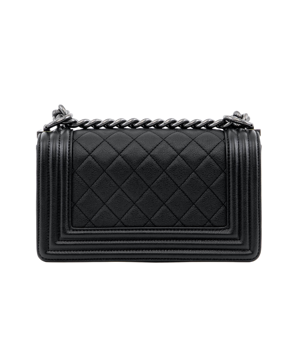 CHANEL BOY 8 BLACK CALF RHW 23397081 07750