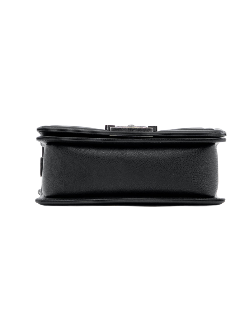 CHANEL BOY 8 BLACK CALF RHW 23397081 07751