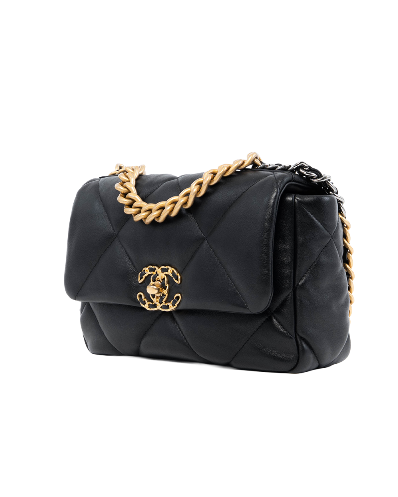CHANEL FLAP 19 26 BLACK LAMB GHW 31081368 1198