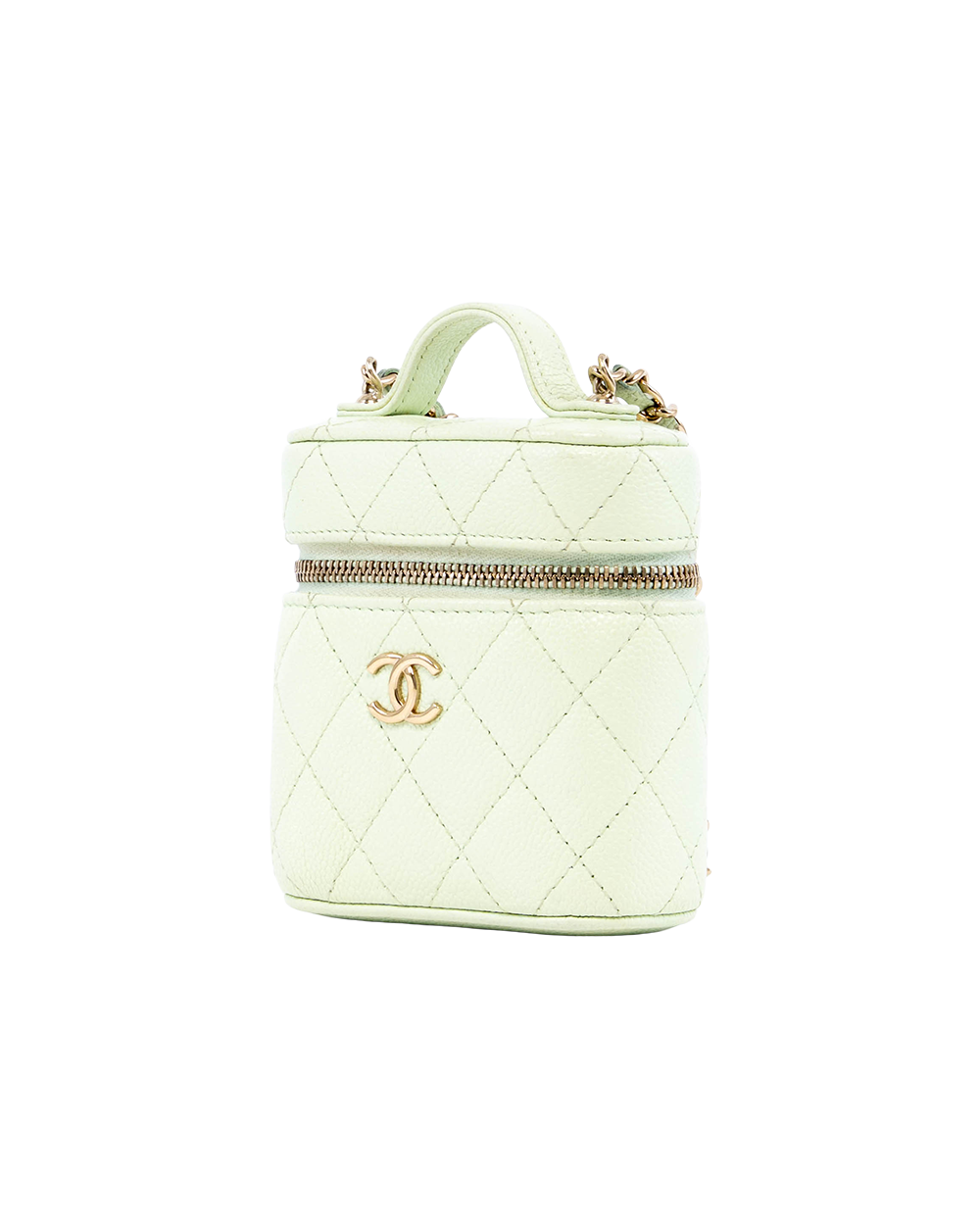 CHANEL VANITY MINI GREEN CAVIAR GHW 31769426 07666