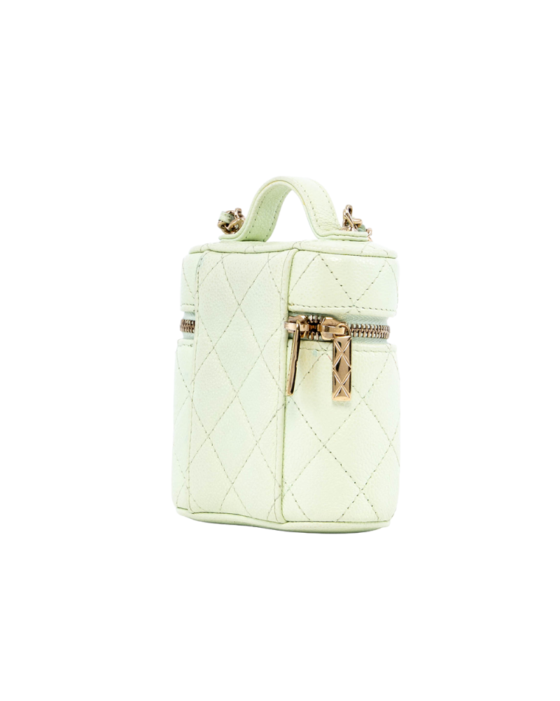 CHANEL VANITY MINI GREEN CAVIAR GHW 31769426 07667