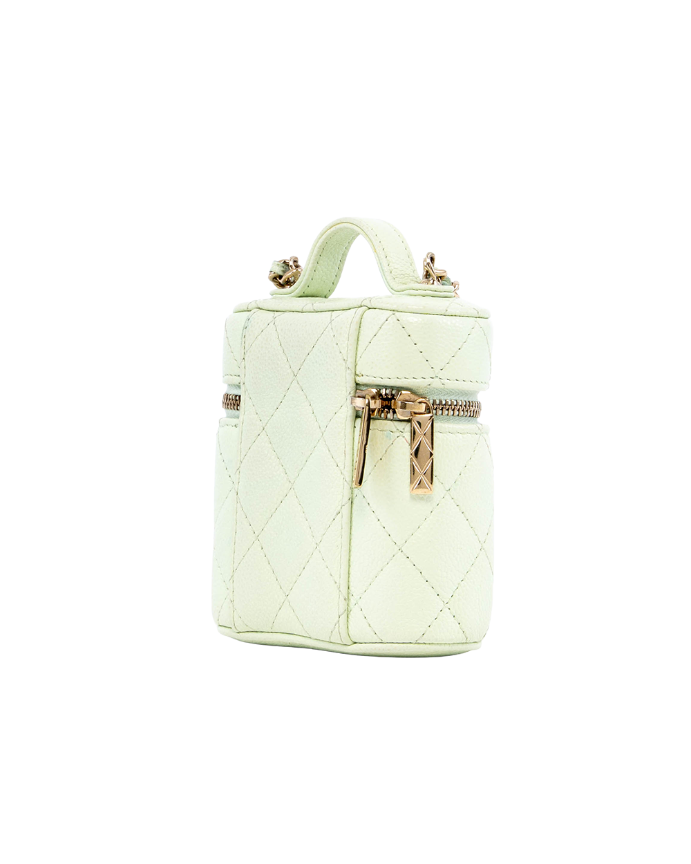 CHANEL VANITY MINI GREEN CAVIAR GHW 31769426 07667
