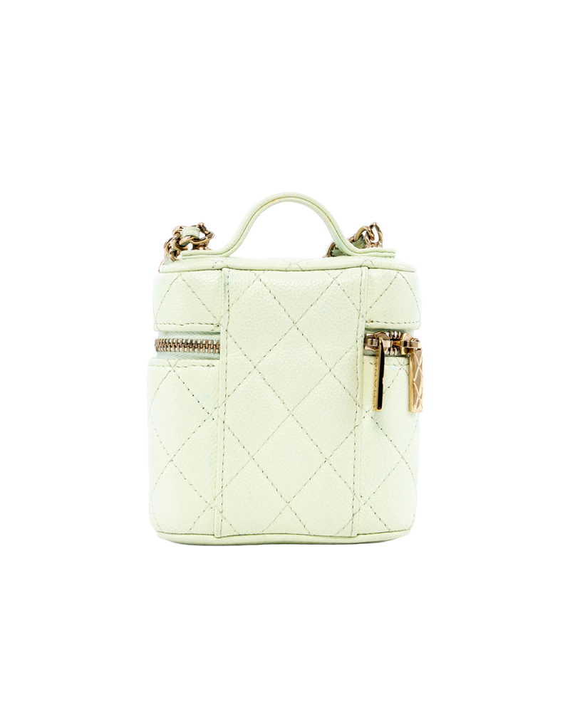 CHANEL VANITY MINI GREEN CAVIAR GHW 31769426 07668