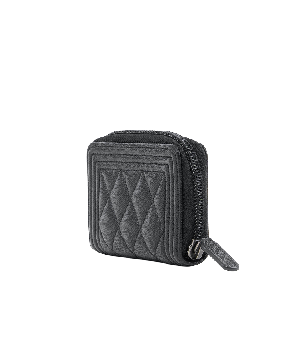 CHANEL ZIPPY BOY CARD HOLDER SHORT BLACK CAVIAR SHW 300490039 0270