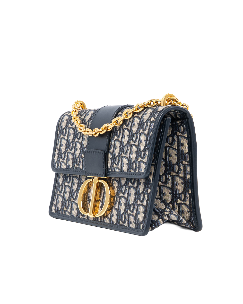 DIOR 30 MONTAIGNE BAG BLUE OBLIQUE JACQUARD GHW 62 MA 0243 0149