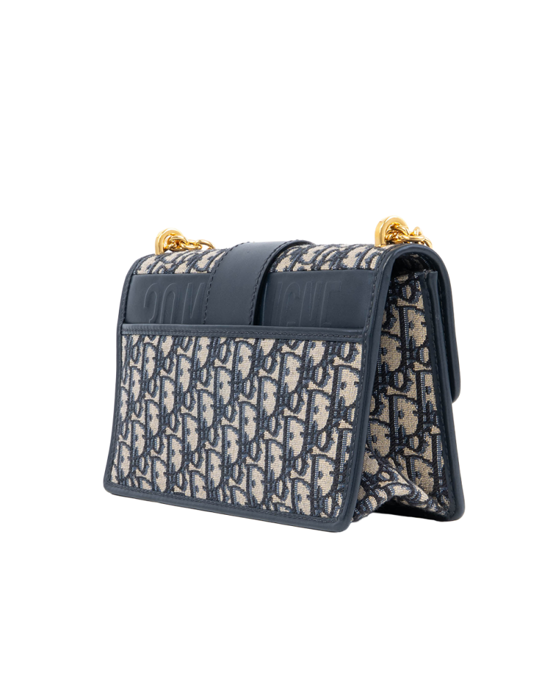DIOR 30 MONTAIGNE BAG BLUE OBLIQUE JACQUARD GHW 62 MA 0243 0150