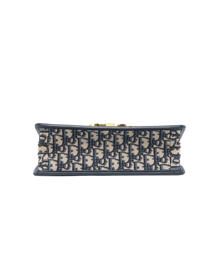 DIOR 30 MONTAIGNE BAG BLUE OBLIQUE JACQUARD GHW 62 MA 0243 0152