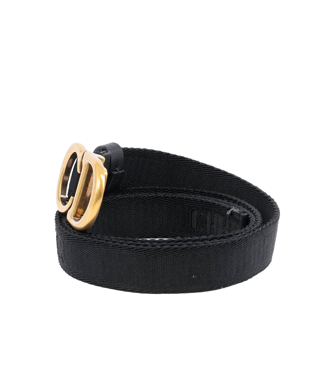 DIOR CD BELT BLACK DENIM GHW 0293