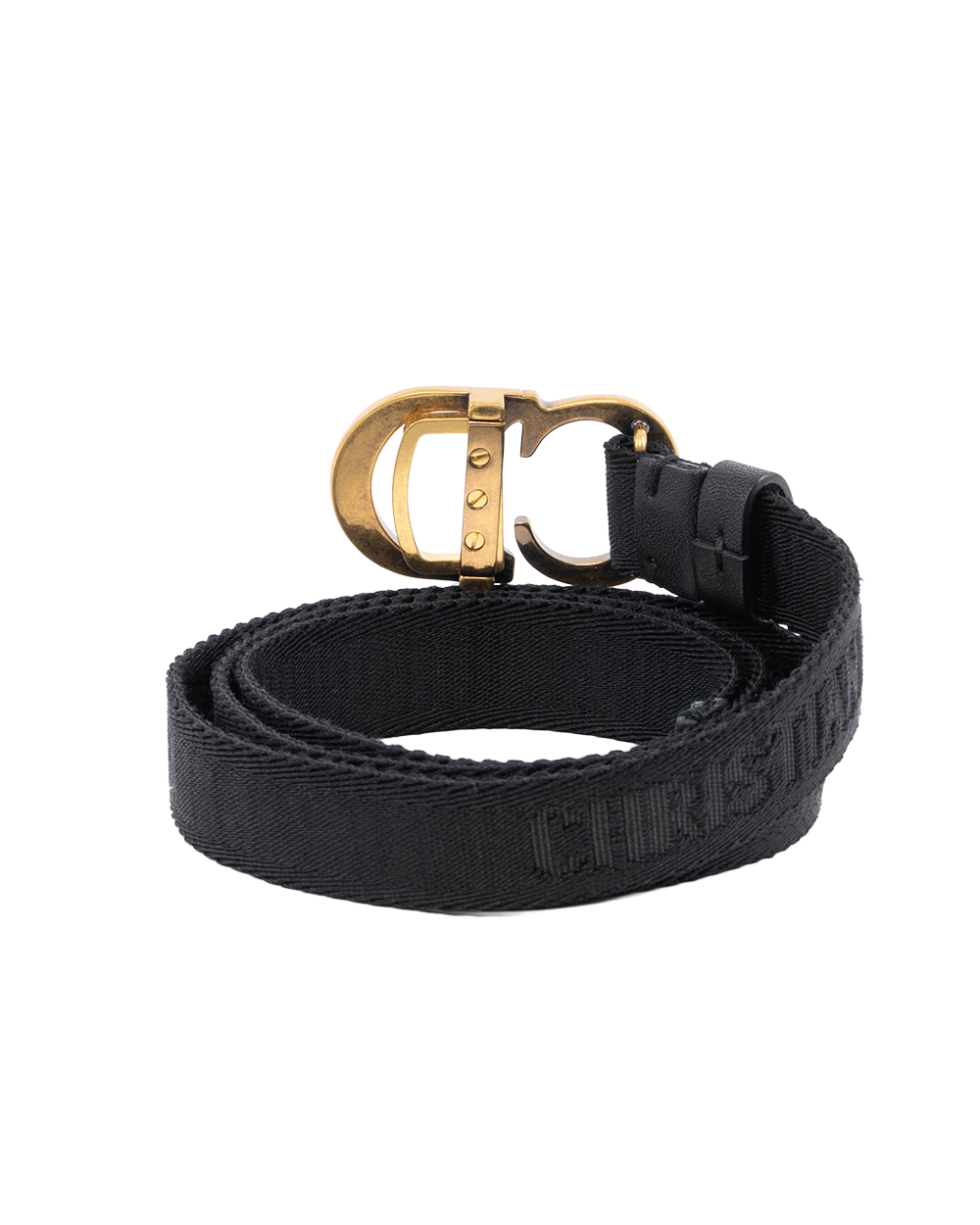 DIOR CD BELT BLACK DENIM GHW 0295