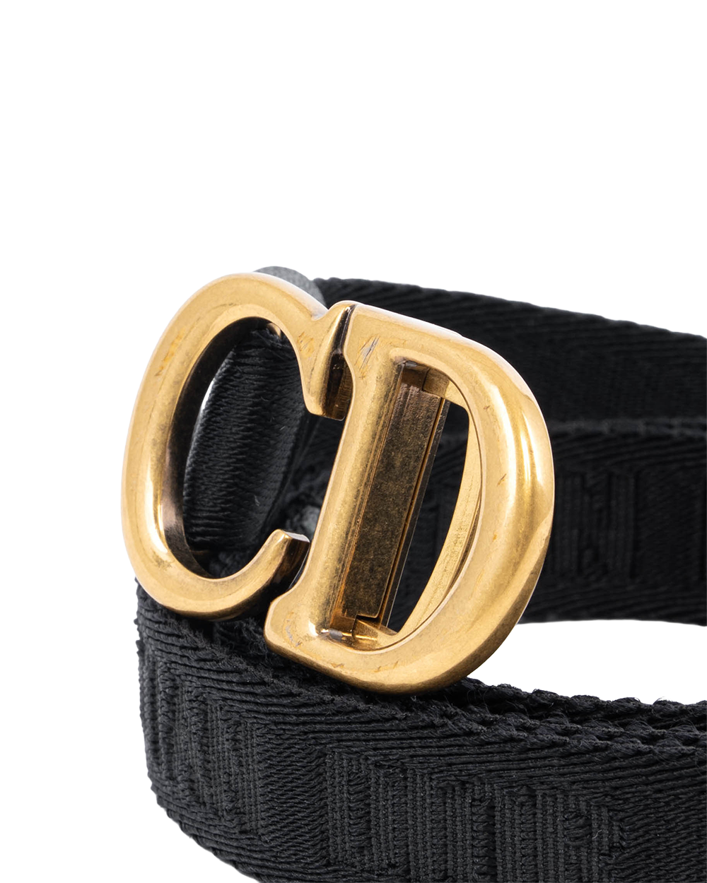 DIOR CD BELT BLACK DENIM GHW 0296