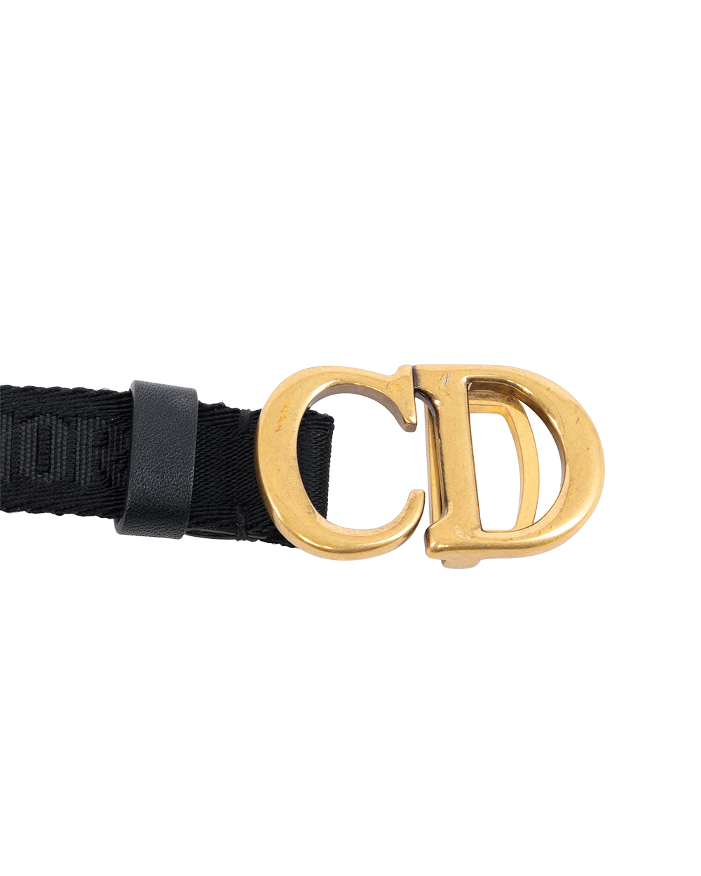 DIOR CD BELT BLACK DENIM GHW 0297