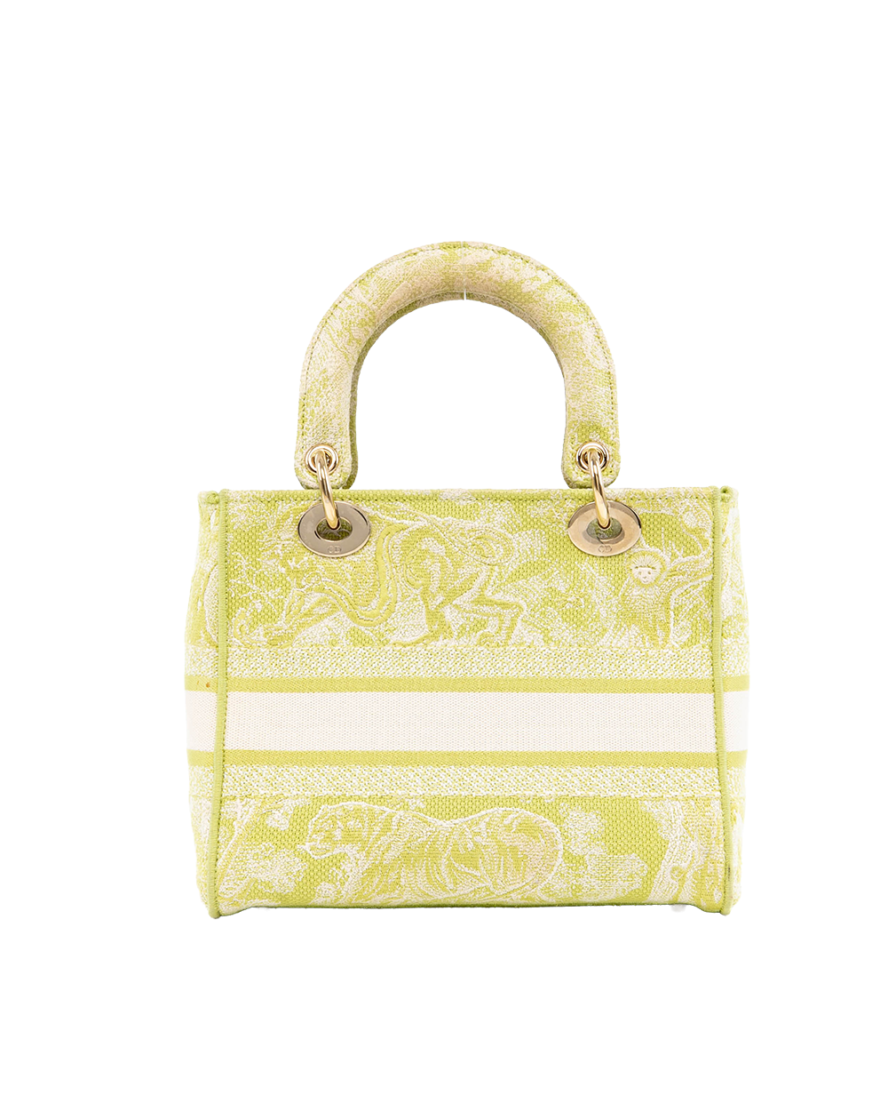 DIOR LADY D LITE SMALL GREEN JACQUARD GHW 50 MA 0231 08163