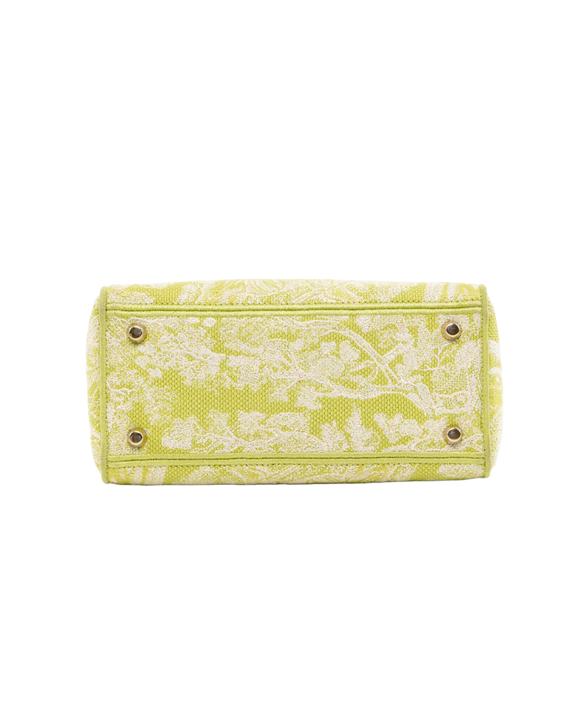 DIOR LADY D LITE SMALL GREEN JACQUARD GHW 50 MA 0231 08169