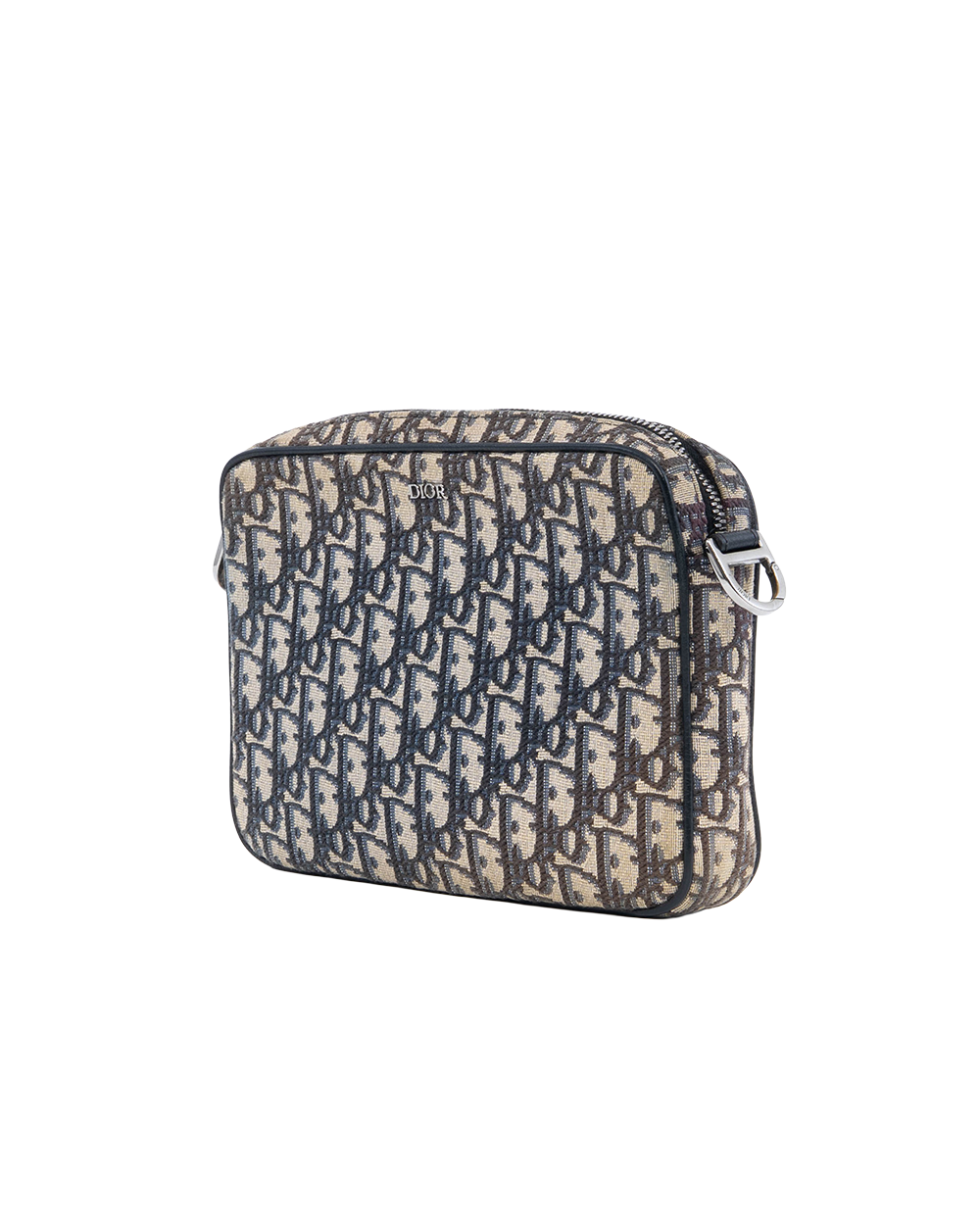 DIOR SADDLE TRIPLE POUCH BLUE NAVY OBLIQUE JACUARD SHW 23 BO 0253 2348