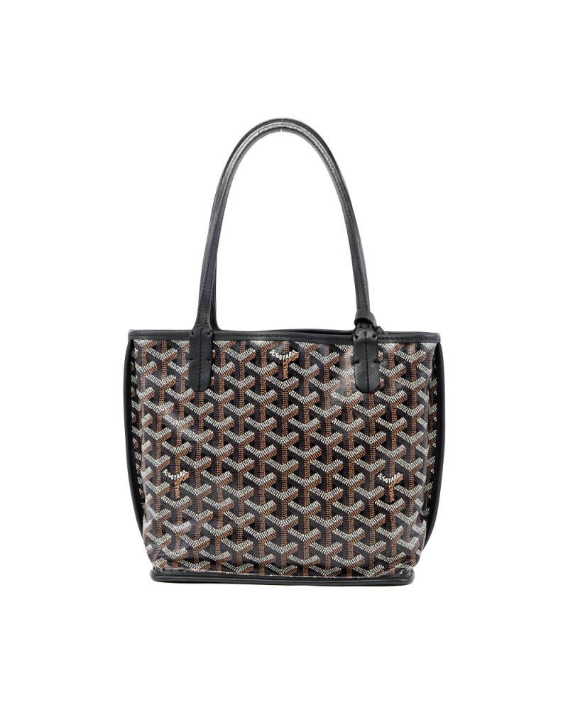GOYARD ANJOU MINI BLACK CANVAS SHW SAG020246 07627