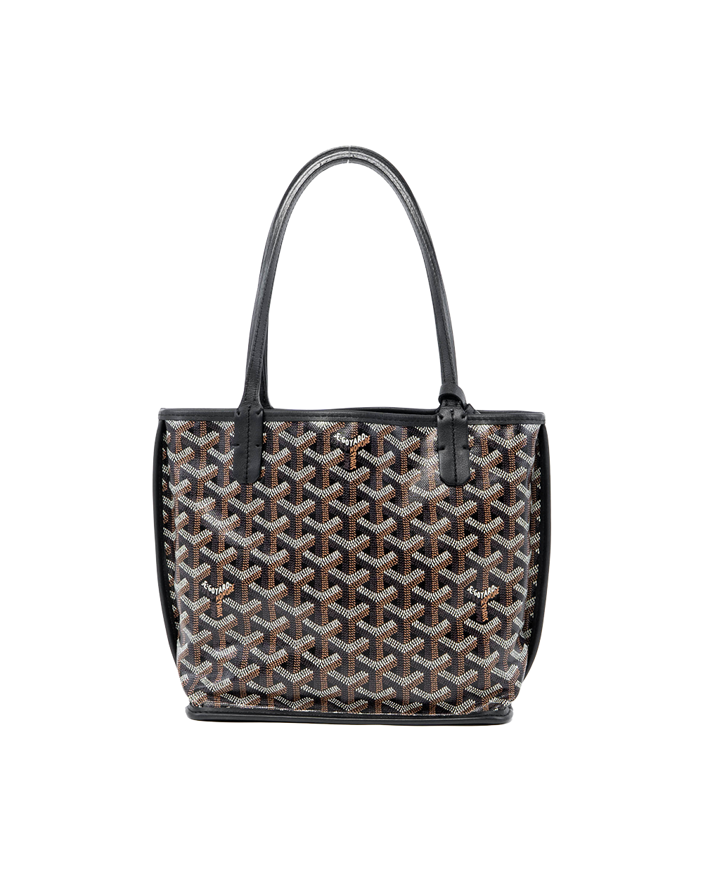 GOYARD ANJOU MINI BLACK CANVAS SHW SAG020246 07627