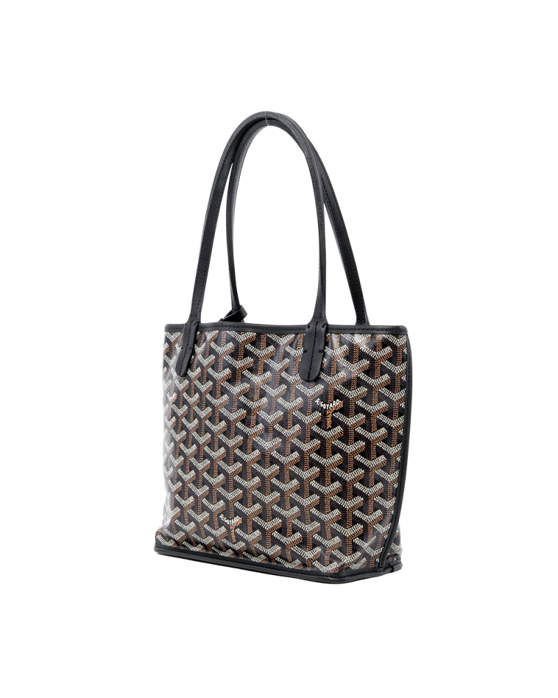 GOYARD ANJOU MINI BLACK CANVAS SHW SAG020246 07629