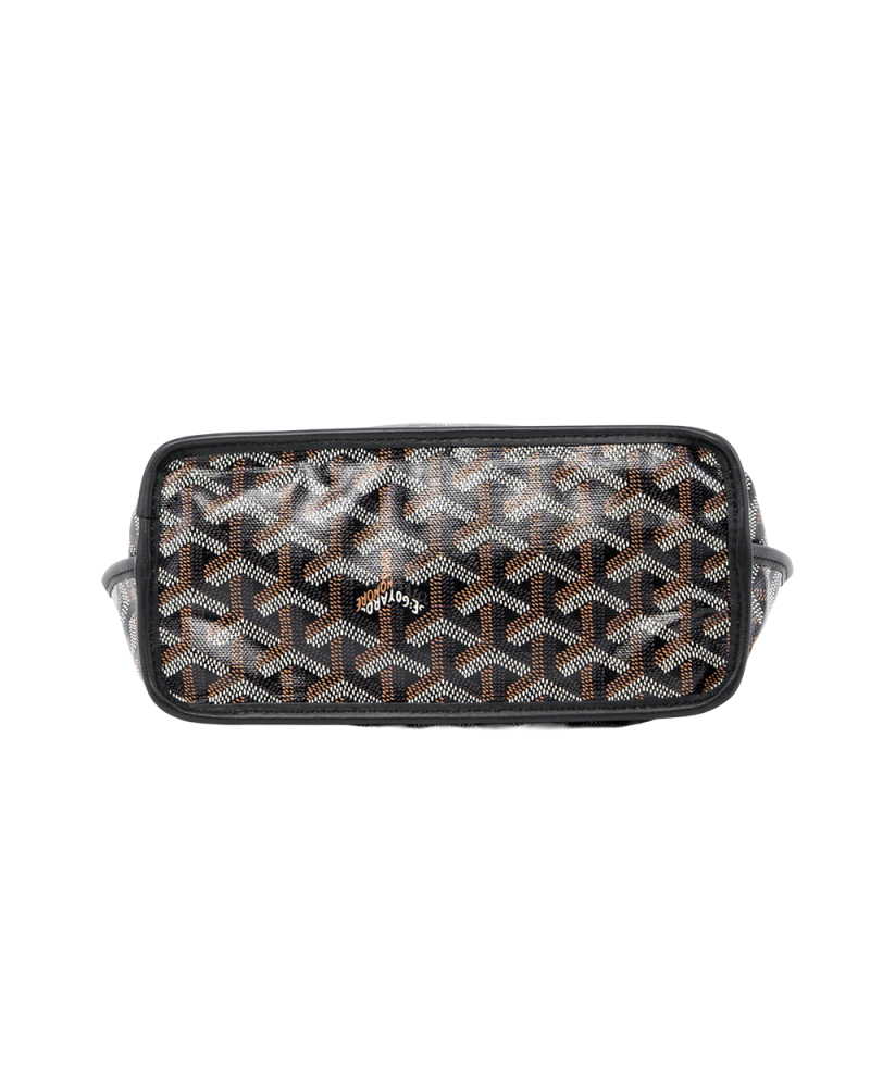 GOYARD ANJOU MINI BLACK CANVAS SHW SAG020246 07635