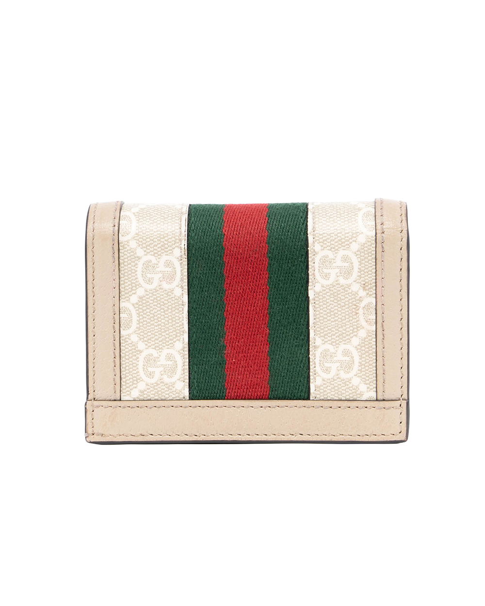 GUCCI BI FOLD WALLET OPHIDIA SHORT BEIGE GG MONOGRAM CANVAS GHW 523155 0416 1271