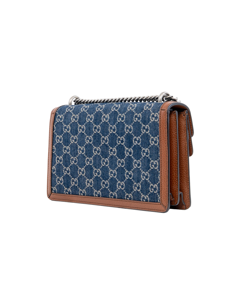 GUCCI DIONYSUS SMALL BLUE BROWN GG MONOGRAM DENIM RHW 400249 520981 08127