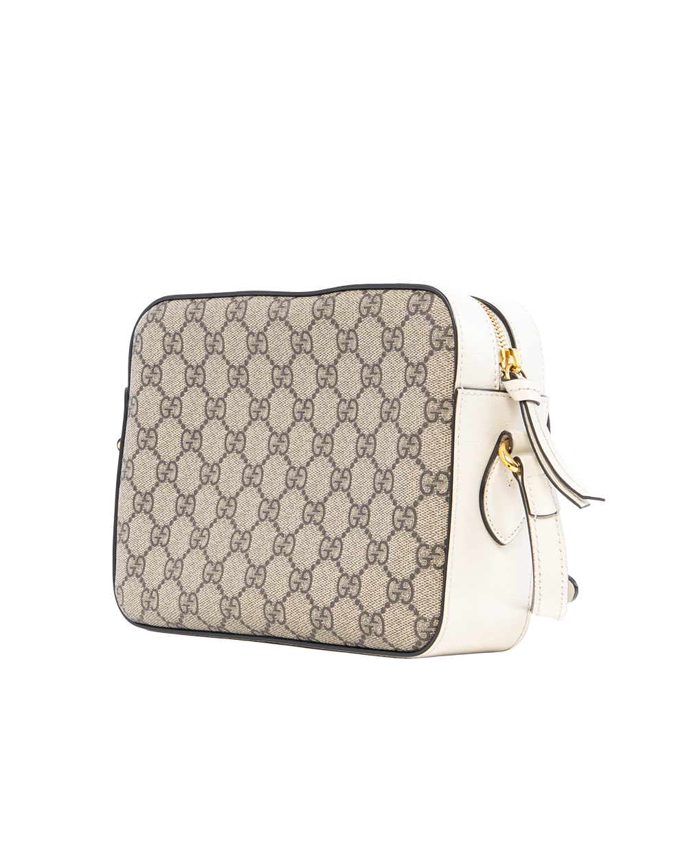 GUCCI HORSEBIT 1955 CAMERA WHITE GG MONOGRAM CANVAS GHW 645457 498879 0102