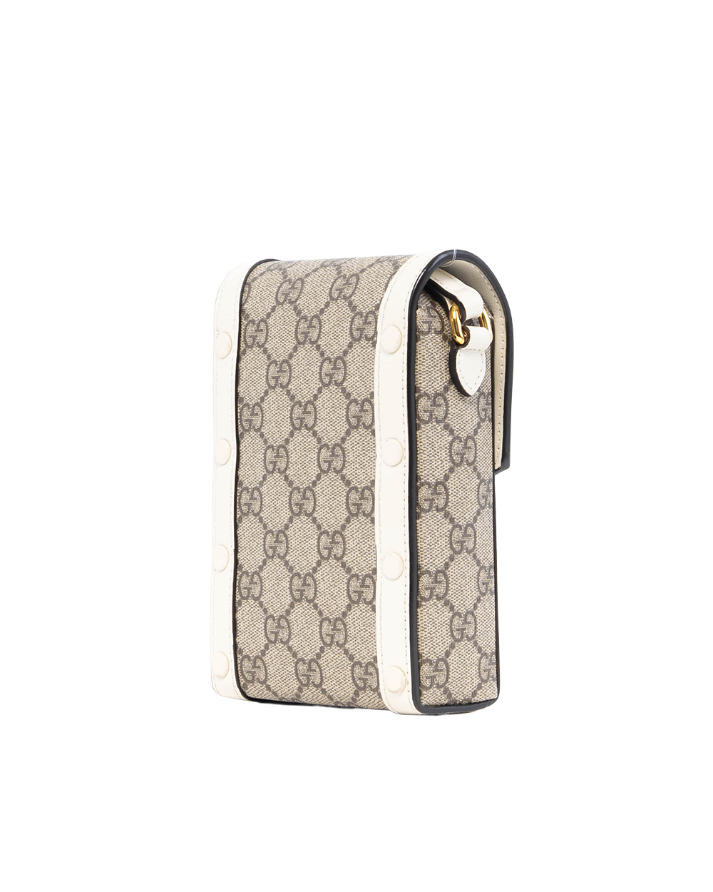 GUCCI HORSEBIT 1955 PHONE WHITE GG MONOGRAM CANVAS GHW 625615 0416 0179