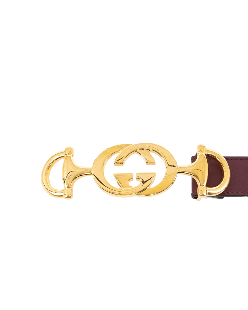 GUCCI LEATHER BELT 75 RED BURGANDY LEATHER GHW 550122 525040 0304