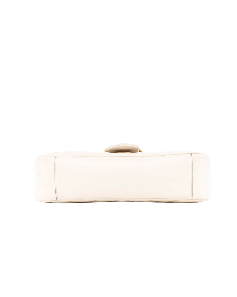 GUCCI MARMONT 22 WHITE CALF GHW 443497 585795 0120